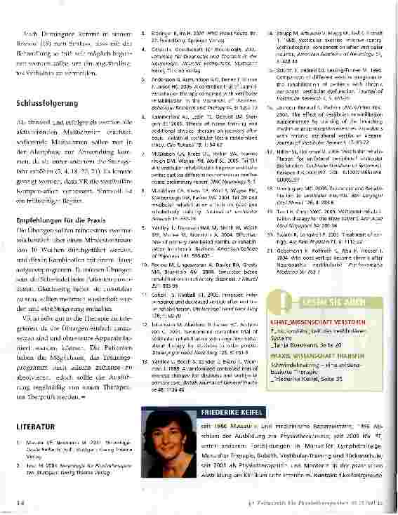 Vorschauseite 6: Schwindeltraining in der Physiotherapie
