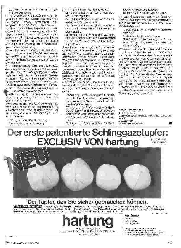 Vorschauseite 4: Elektromedizinische Geräte im Krankenhaus - die Sicherheitsanalyse ihres Einsatzes