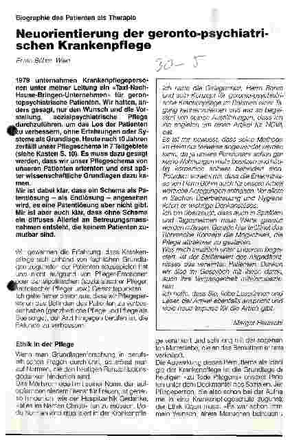 Vorschauseite 1: Neuorientierung der geronto-psychiatrischen Krankenpflege