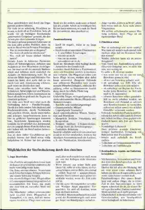 Vorschauseite 3: Streß im Altenheim