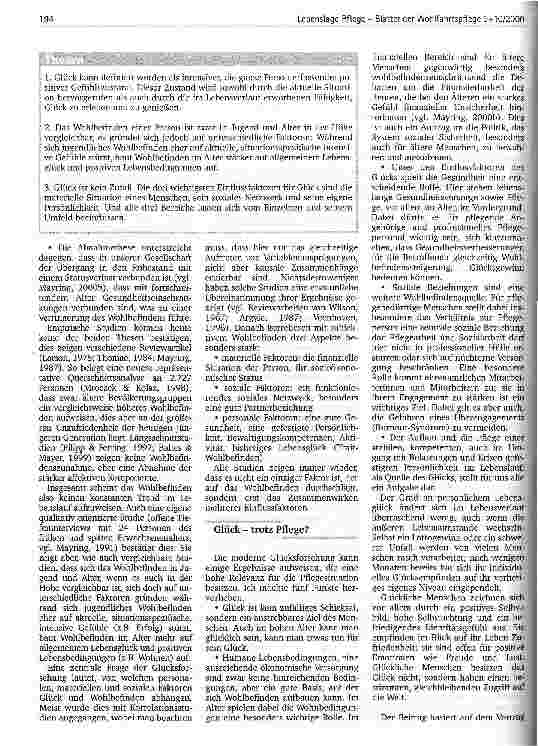 Vorschauseite 2: Glück im Alter Konsequenzen für Pflege und Soziale Arbeit