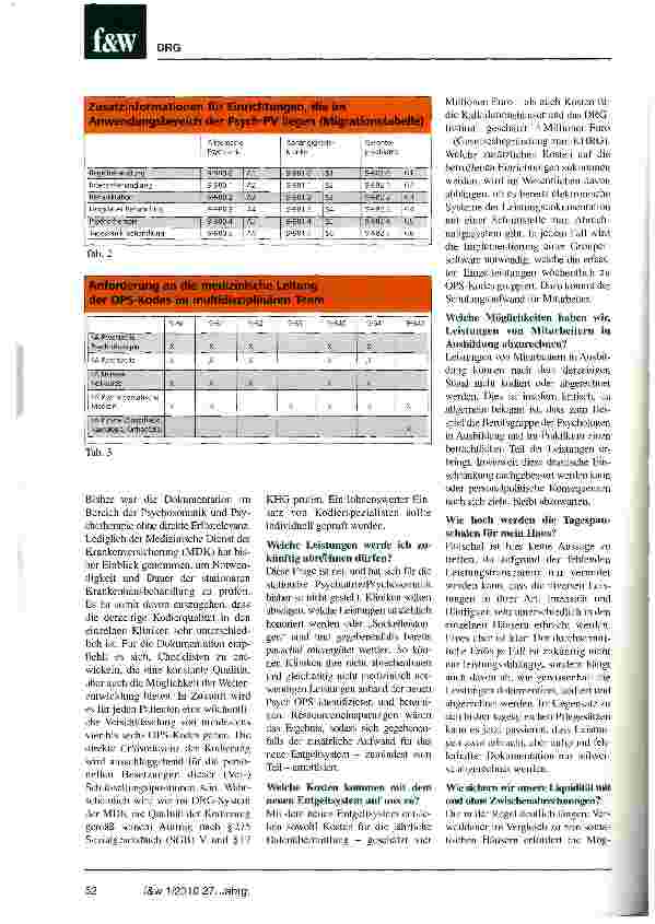 Vorschauseite 3: Neues Entgeltsystem in der Psychosomatik und Psychiatrie