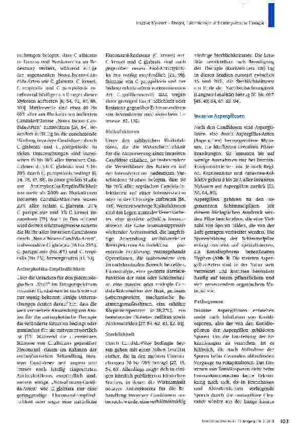 Vorschauseite 3: Invasive Mykosen - Erreger, Epidemiologie und antimykotische Therapie