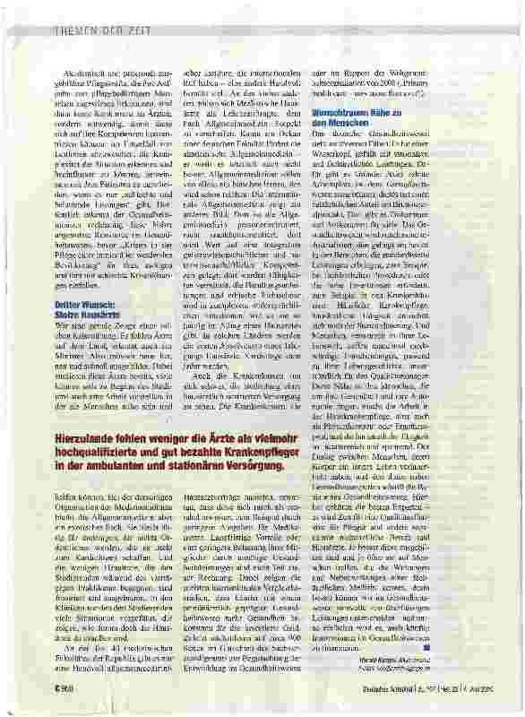 Vorschauseite 3: Notwendig: Nähe zu den Menschen