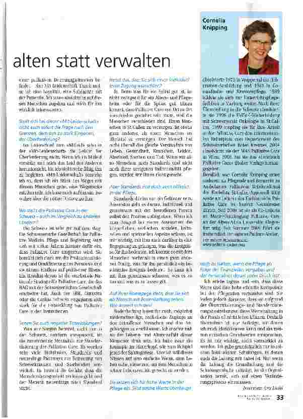 Vorschauseite 2: Zeit mit sterbenden Menschen gestalten statt verwalten