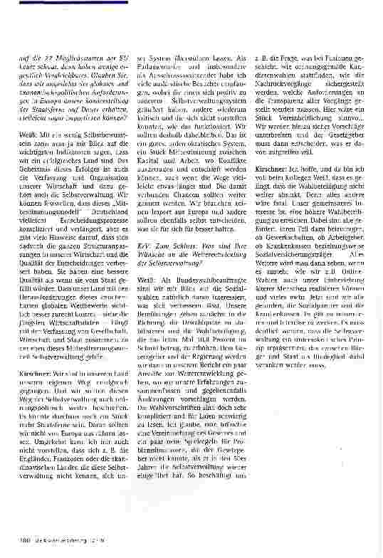 Vorschauseite 5: Mehr Staatsferne durch mehr Selbstverwaltung