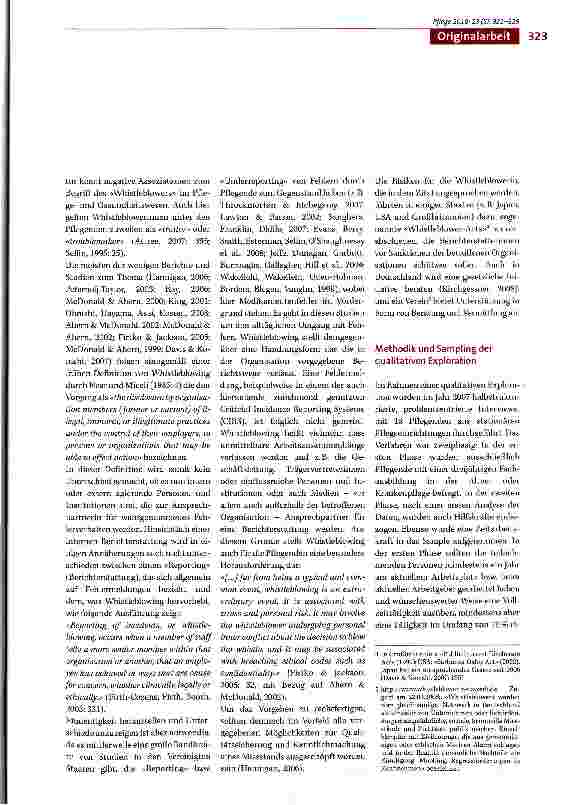 Vorschauseite 3: Whistleblowing: Ein schwieriges Konzept aus Sicht der Pflegenden