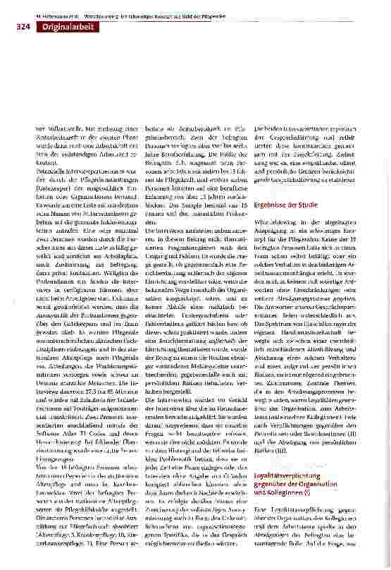 Vorschauseite 4: Whistleblowing: Ein schwieriges Konzept aus Sicht der Pflegenden