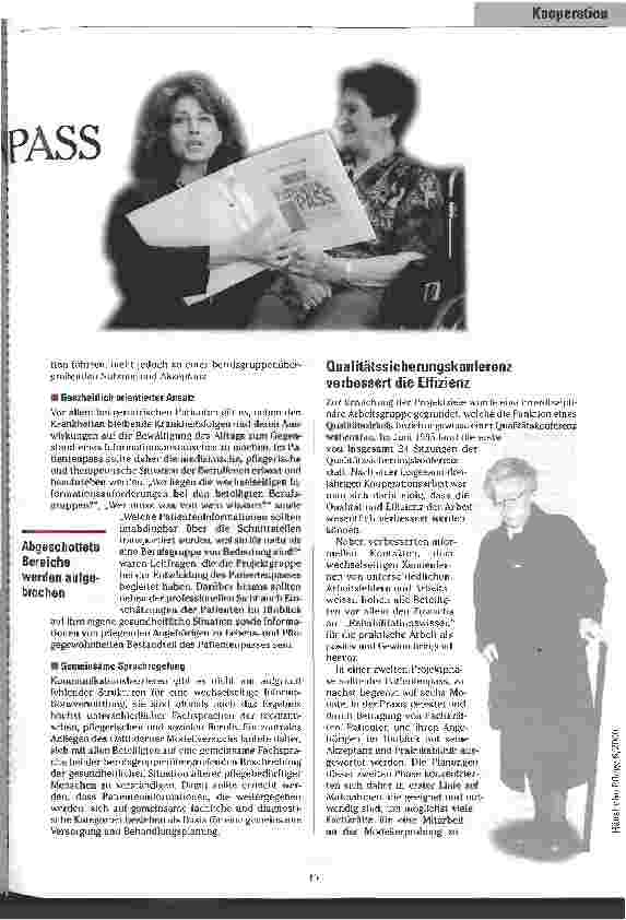Vorschauseite 2: Markenzeichen: Patientenpass Qualitätssicherung in der Langzeitbetreuung geriatrische Patienten im Netzwerk