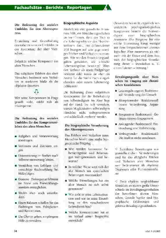 Vorschauseite 3: Identität und Selbständigkeit im Altenheim Das Mögliche ermöglichen - Teil 1
