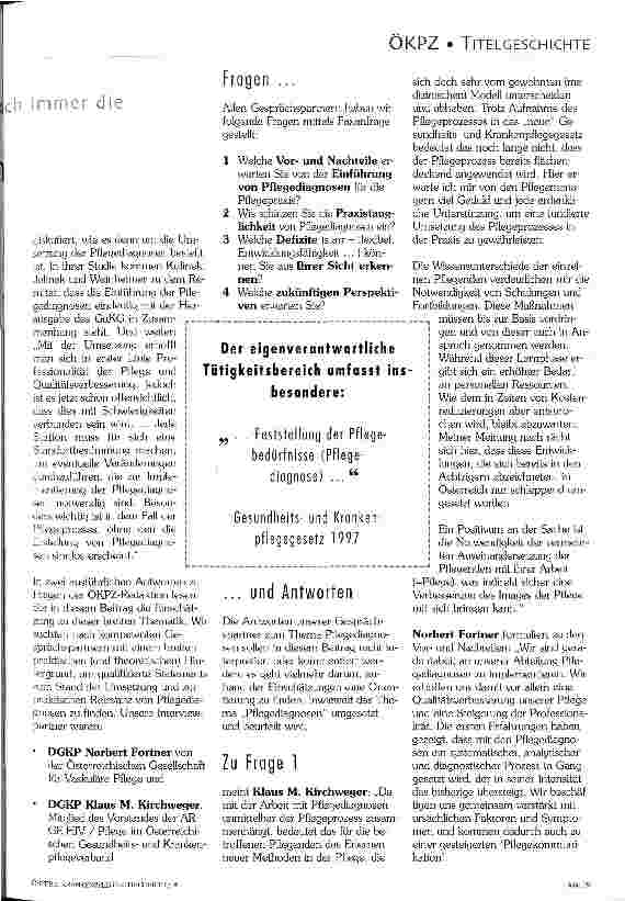Vorschauseite 2: Pflegediagnosen Ein heisses Eisen der Pflegetheorie und -praxis