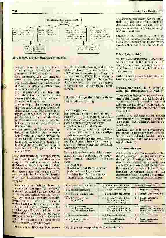 Vorschauseite 2: Personalverordnung, Psychiatrie: Maßstäbe und Grundsätze zur Personalbedarfsermittlung
