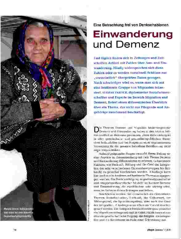 Vorschauseite 1: Einwanderung und Demenz