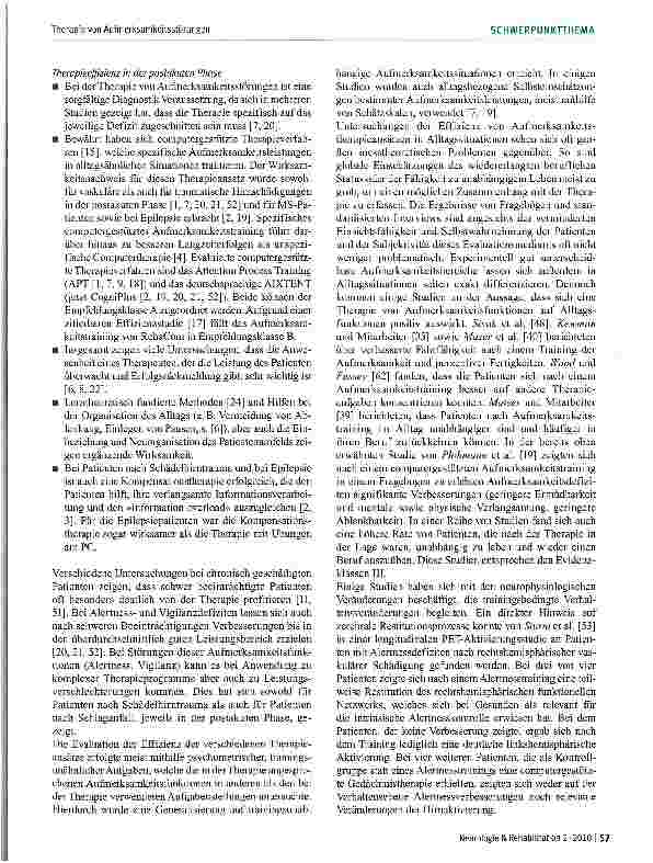 Vorschauseite 3: Evidenzbasierte Verfahren in der neuropsychologischen Rehabilitation: Therapie von Aufmerksamkeitsstörungen