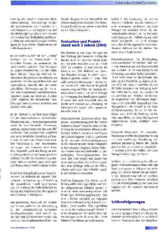 Vorschauseite 3: Case Management Berufsbildung - sozialeund berufliche Integration von jungen Menschenein Projektbericht aus der Schweiz