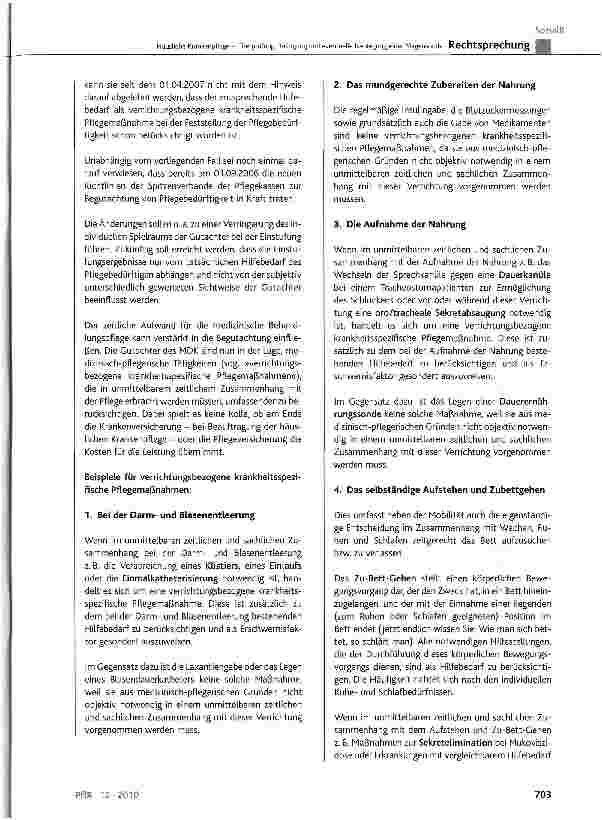 Vorschauseite 4: Häusliche Krankenpflege - Überprüfung, Reinigung und eventuelle Neulegung einer MagensondeSGBV§37Abs. 2Satz1 und2; SGBXI §14, §15; SGC §86b Abs. 1 Satz 2 und 4