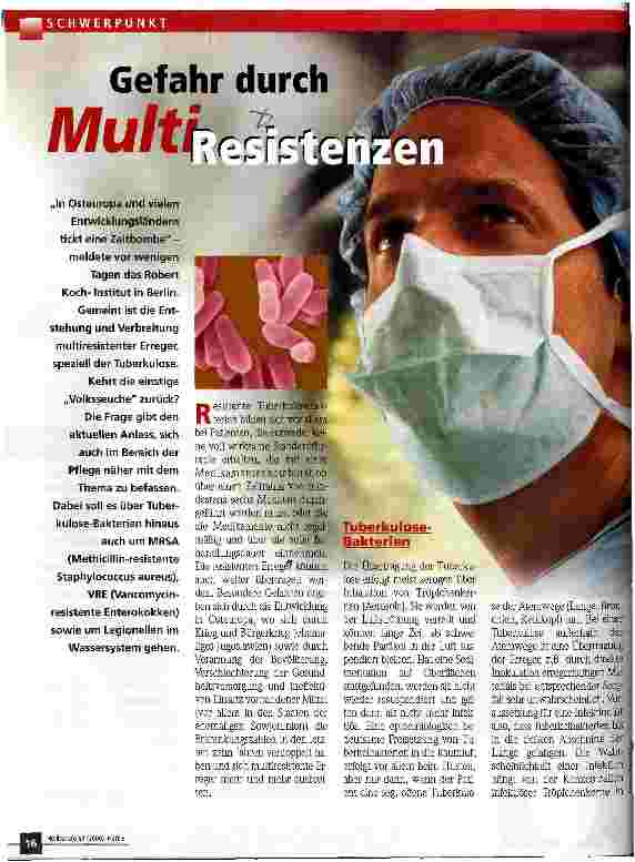 Vorschauseite 1: Gefahr durch Multi-Resistenzen
