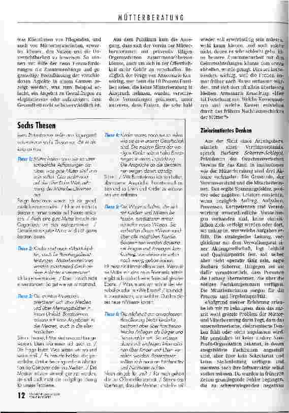 Vorschauseite 3: Wirksam, aber unspektakulär Mütterberatung