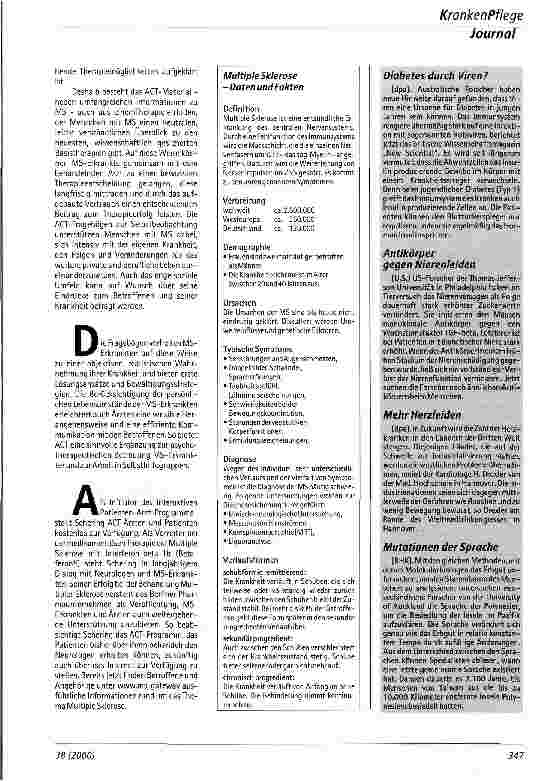 Vorschauseite 2: ACT - Activ im Umgang mit Multipler Sklerose