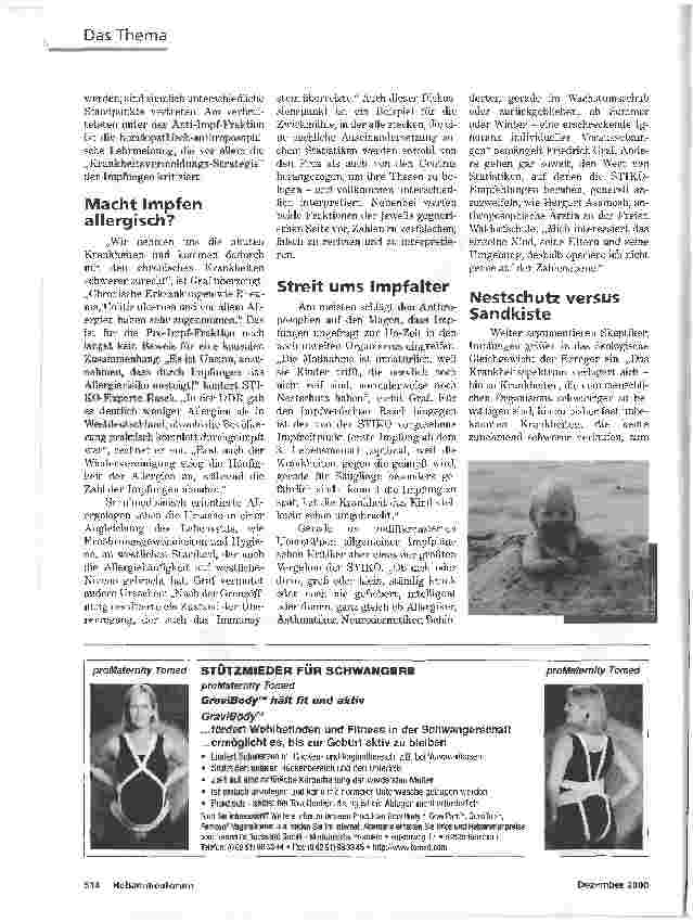 Vorschauseite 2: KLEINER PIEKS - GROSSER STREIT KONTROVERSE DISKUSSIONEN UM IMPFUNGEN