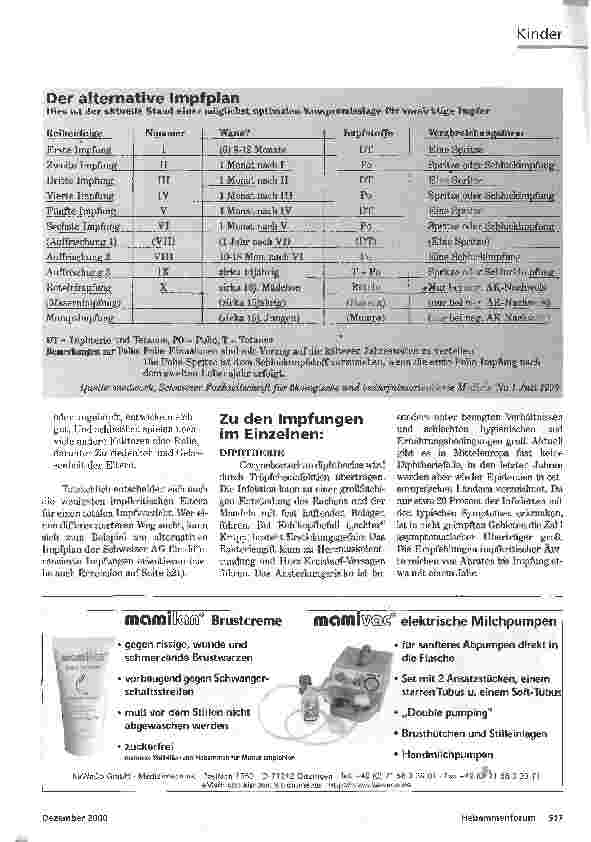 Vorschauseite 5: KLEINER PIEKS - GROSSER STREIT KONTROVERSE DISKUSSIONEN UM IMPFUNGEN