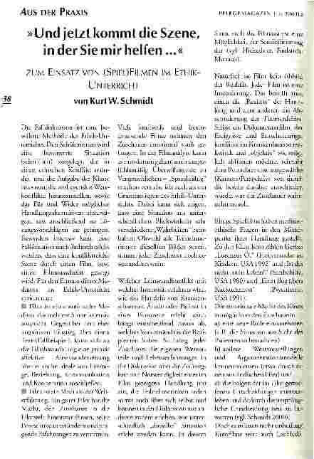 Vorschauseite 1: Und jetzt kommt die Szene, in der Sie mir helfen... zum Einsatz von (Spiel)Filmen im Ethikunterricht