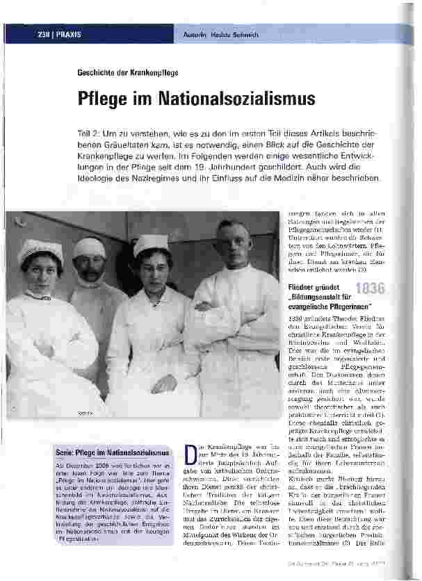 Vorschauseite 1: Pflege im Nationalsozialismus