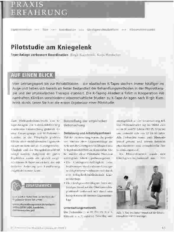 Vorschauseite 1: Pilotstudie am Kniegelenk