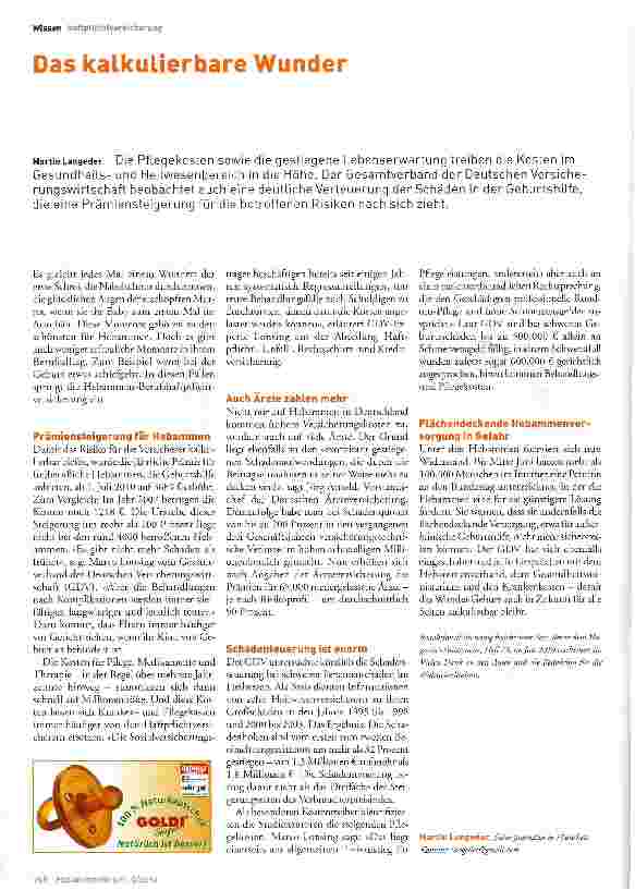Vorschauseite 1: Das kalkulierbare Wunder