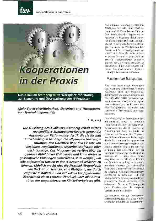 Vorschauseite 1: Kooperation in der Praxis