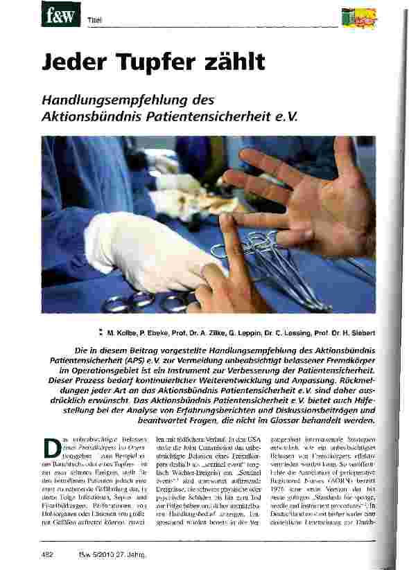 Vorschauseite 1: Jeder Tüpfer zählt