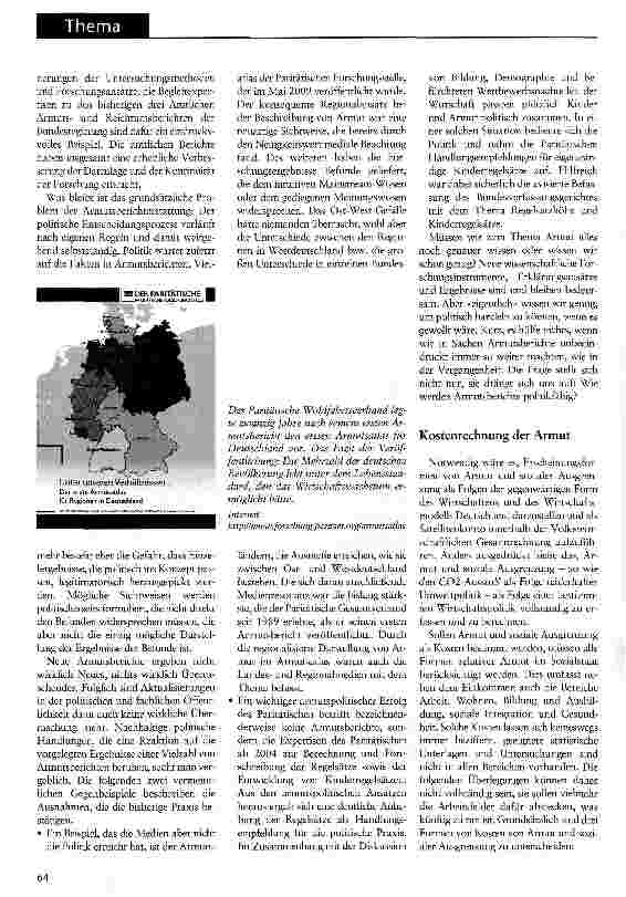 Vorschauseite 2: Der Armutsbericht ist tot -es lebe die Armutsrechnung!