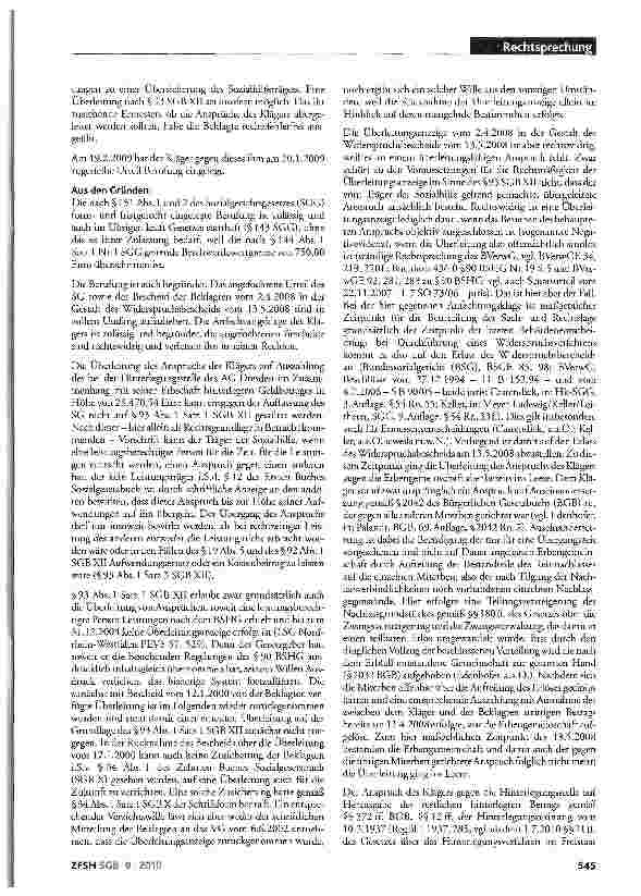 Vorschauseite 3: Überleitung von Ansprüchen auf Sozialhilfeträger; Anspruch auf Erbauseinandersetzung; Herausgabeanspruch gegen Hinterlegungsstelle; vollstreckbarer Rückforderungsbescheid schließt…