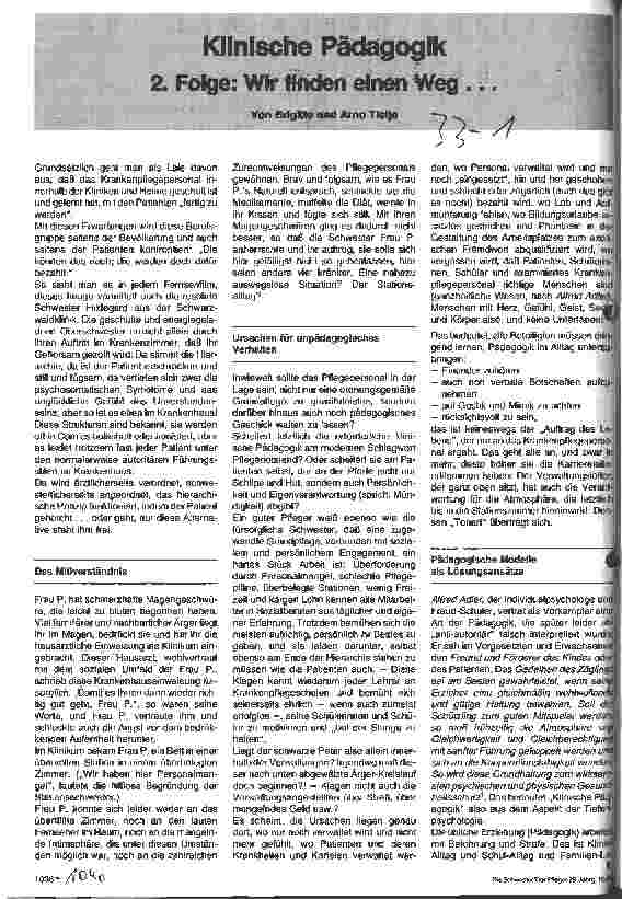 Vorschauseite 1: Klinische Pädagogik 2. Folge: Wir finden einen Weg. ..