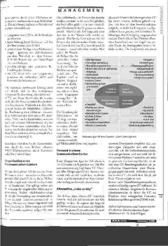 Vorschauseite 2: Krankenhaus-Communication Center Kommunikationsfähigkeit entscheidet über die Zukunft