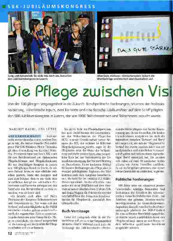Vorschauseite 1: Die Pflege zwischen Visionen und Hemmnissen