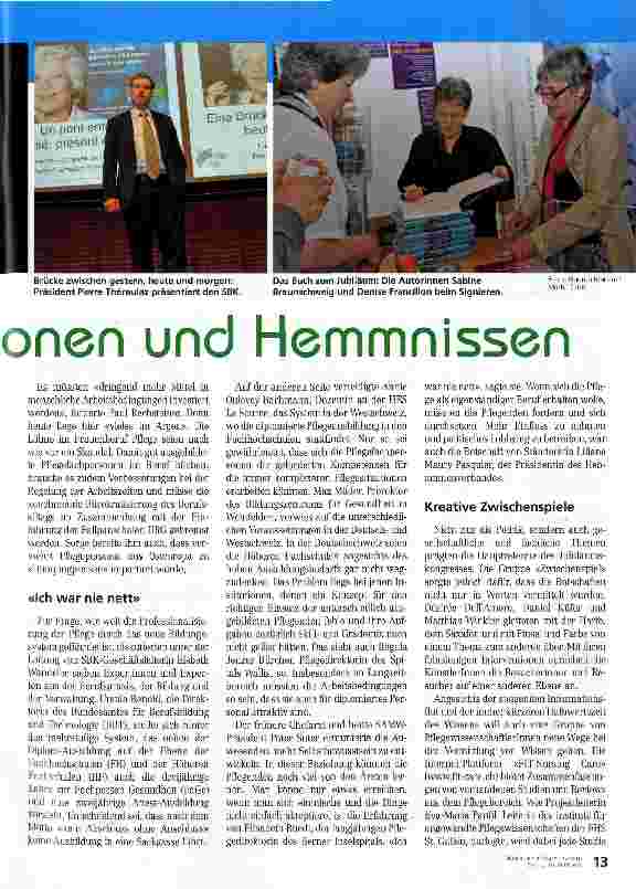 Vorschauseite 2: Die Pflege zwischen Visionen und Hemmnissen