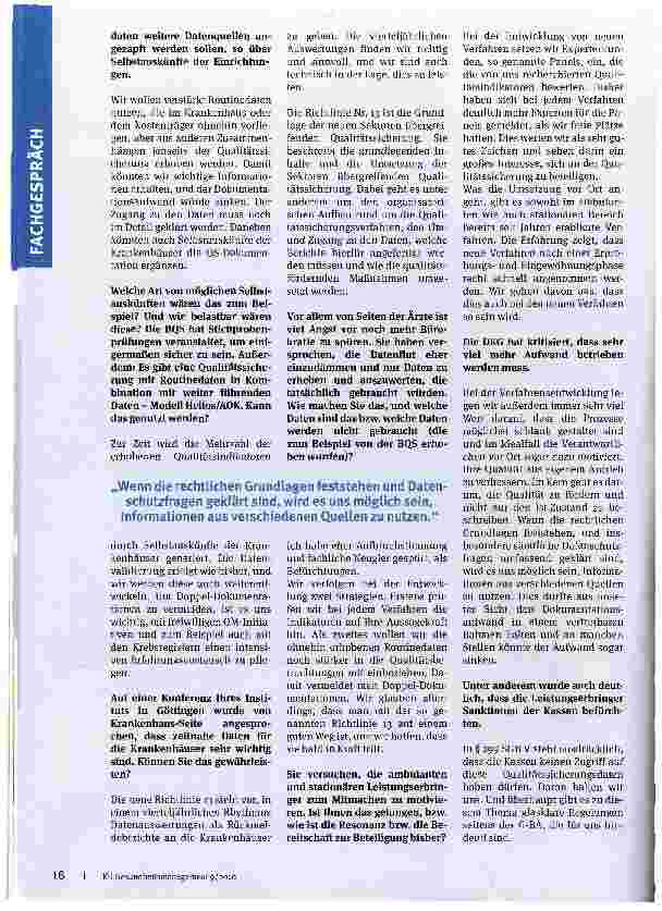 Vorschauseite 3: „Qualitätssicherung ist keine One-Man-Show