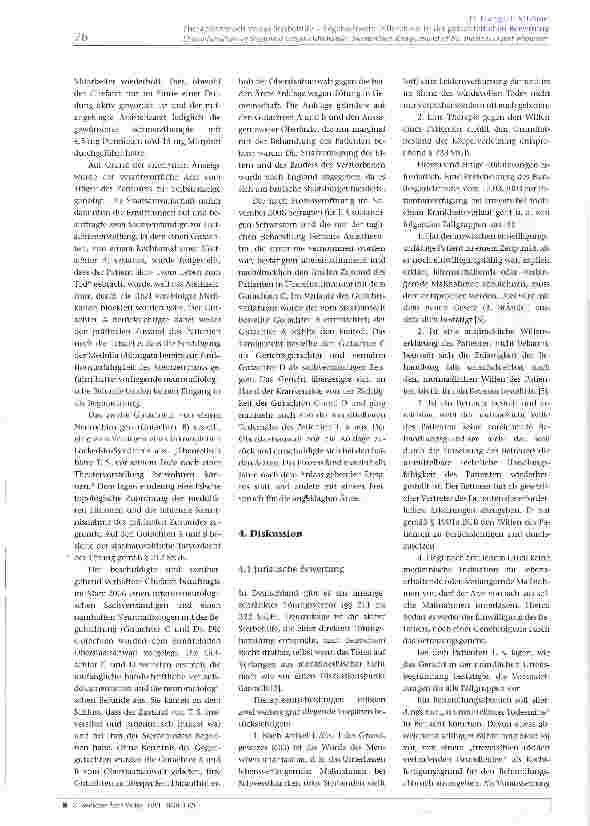 Vorschauseite 4: Therapieabbruch versus Sterbehilfe -folgenschwere Differenzen in der gutachterlichen Bewertung