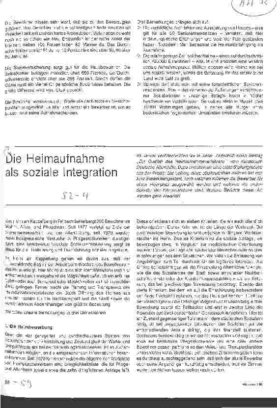 Vorschauseite 3: Bedürnisee des alten Menschen im Heim