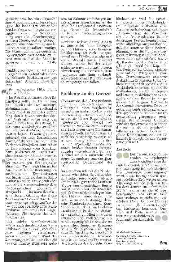 Vorschauseite 3: EG-Recht als Grundlage der Leistungsverpflichtung der gesetzlichen Krankenversicherung - Teil II