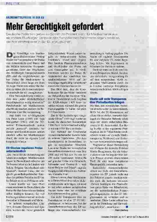 Vorschauseite 1: Mehr Gerechtigkeit gefordert