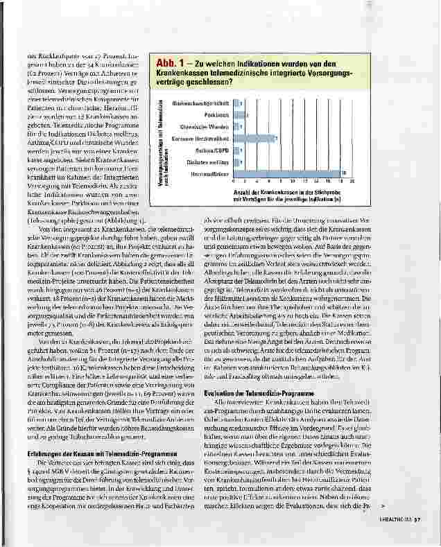Vorschauseite 2: Die Finanzierung telemedizinischer Dienste in Deutschland 2009