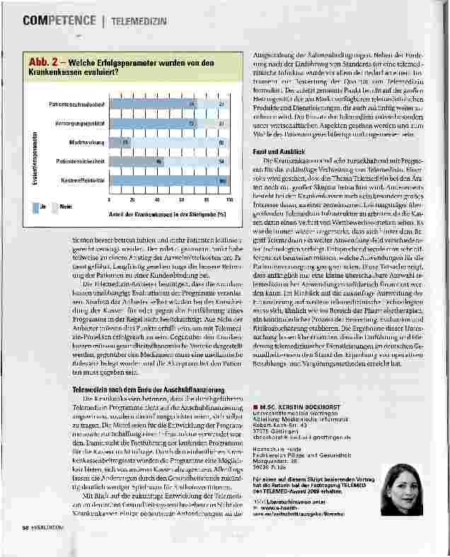 Vorschauseite 3: Die Finanzierung telemedizinischer Dienste in Deutschland 2009