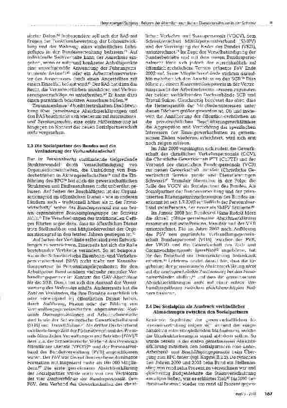 Vorschauseite 4: Reform der öffentlich-rechtlichen Dienstverhältnisse in der Schweiz: Konsequenzen für die Personalvertretung auf Bundesebene?