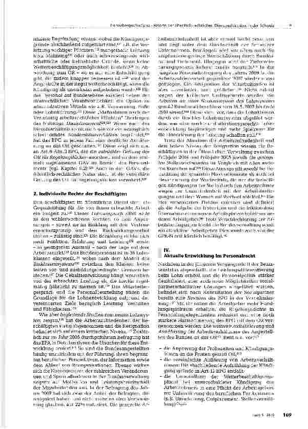 Vorschauseite 6: Reform der öffentlich-rechtlichen Dienstverhältnisse in der Schweiz: Konsequenzen für die Personalvertretung auf Bundesebene?