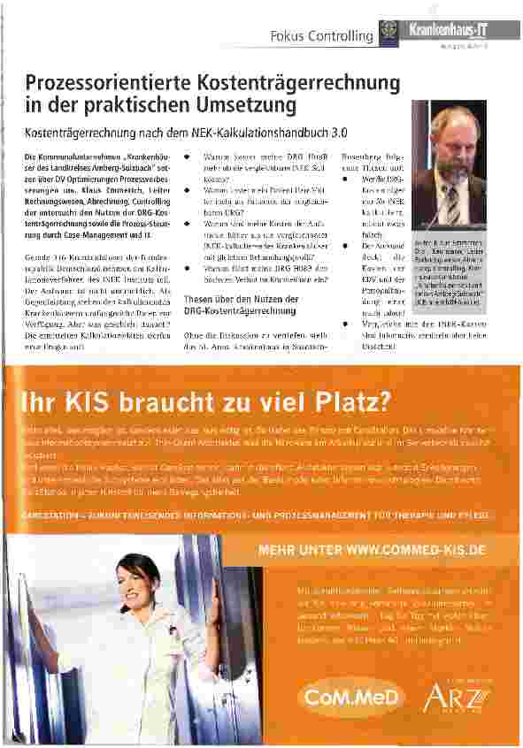 Vorschauseite 1: Prozessorientierte Kostenträgerrechnung in der praktischen Umsetzung