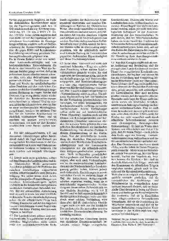 Vorschauseite 4: Evangelische Krankenhäuser - Krankenhäuser der evangelischen Kirche?