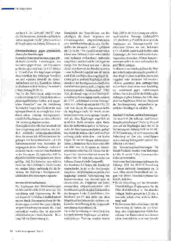 Vorschauseite 5: Neufassung der Gefahrstoffverordnung