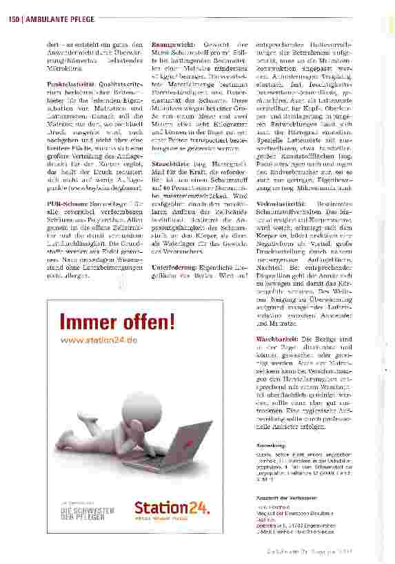 Vorschauseite 3: Dekubitusrisiko Matratze
